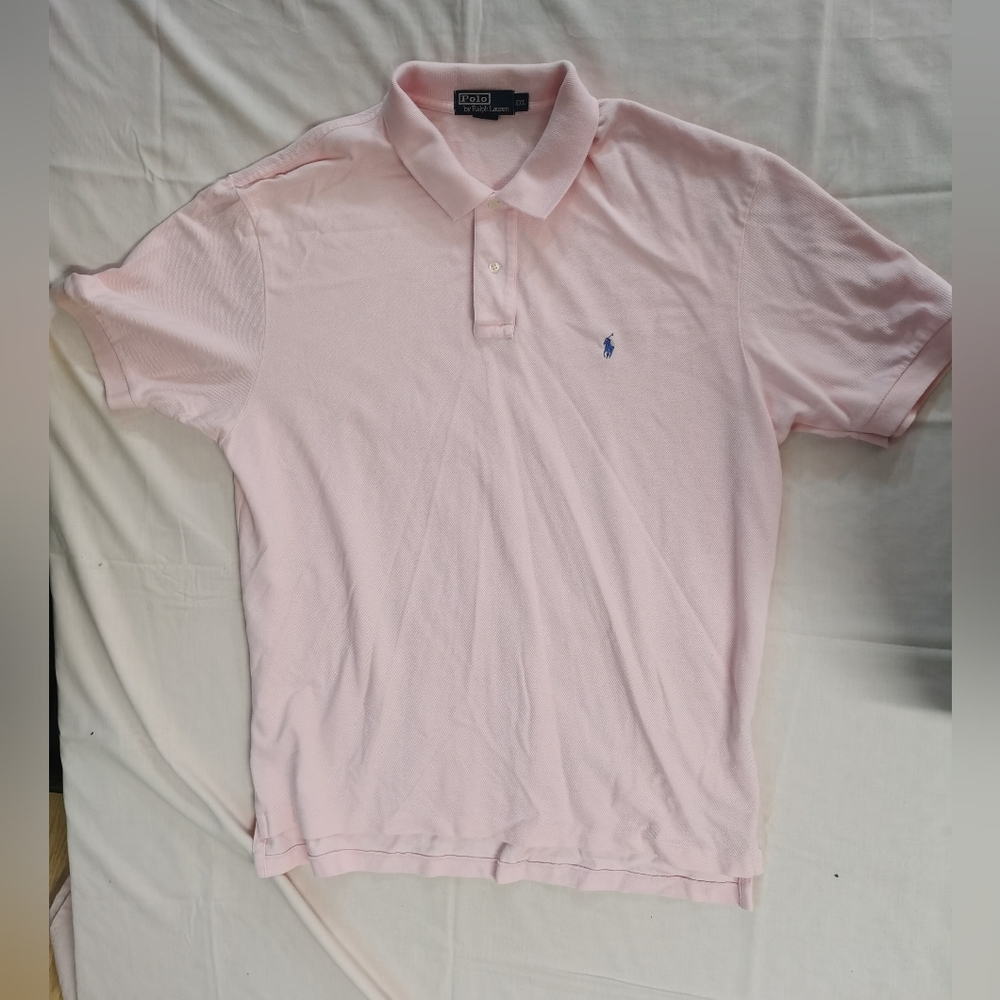 Polo Ralph Lauren Men's Pink Short Sleeve 100% Cotton Shirt XXL
